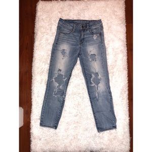 High rise crop jeggings
